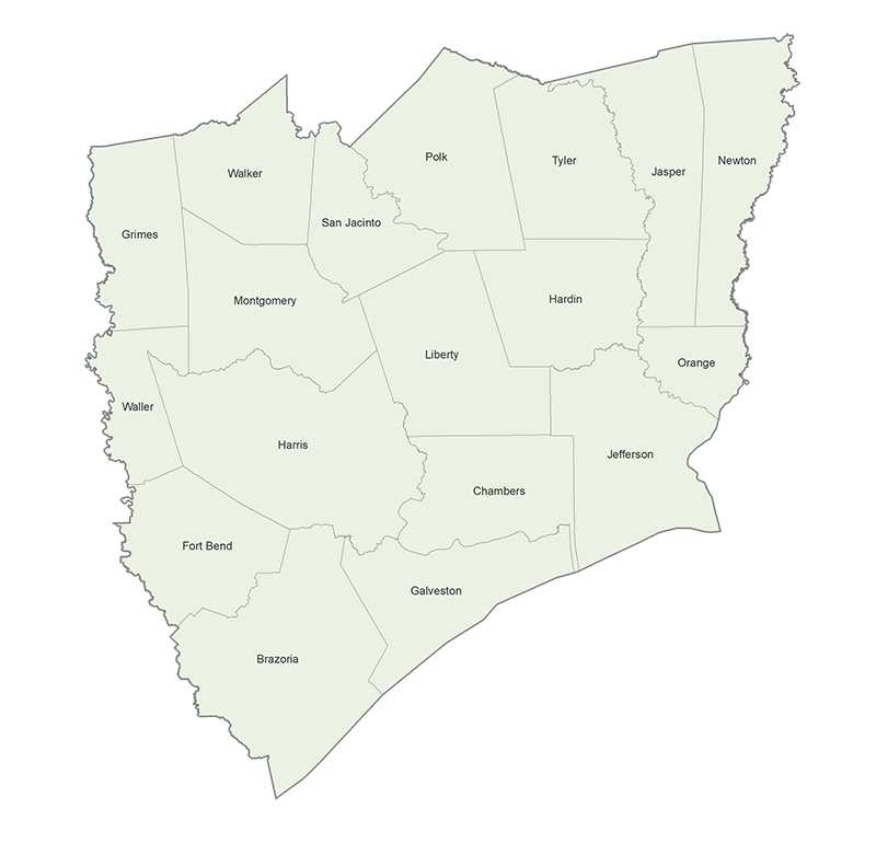 South East Texas Map